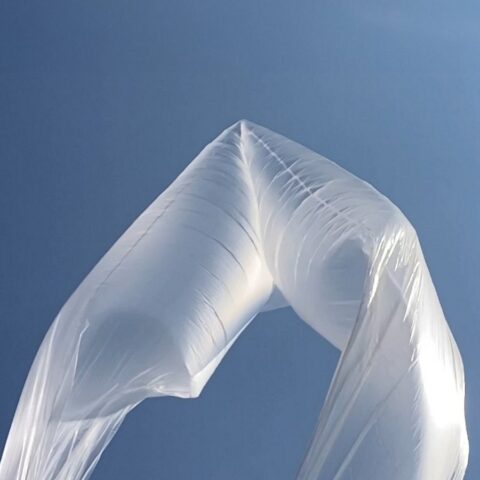 Weather balloon launched by Sarah Dean's students in July 2025 (captured from video)
